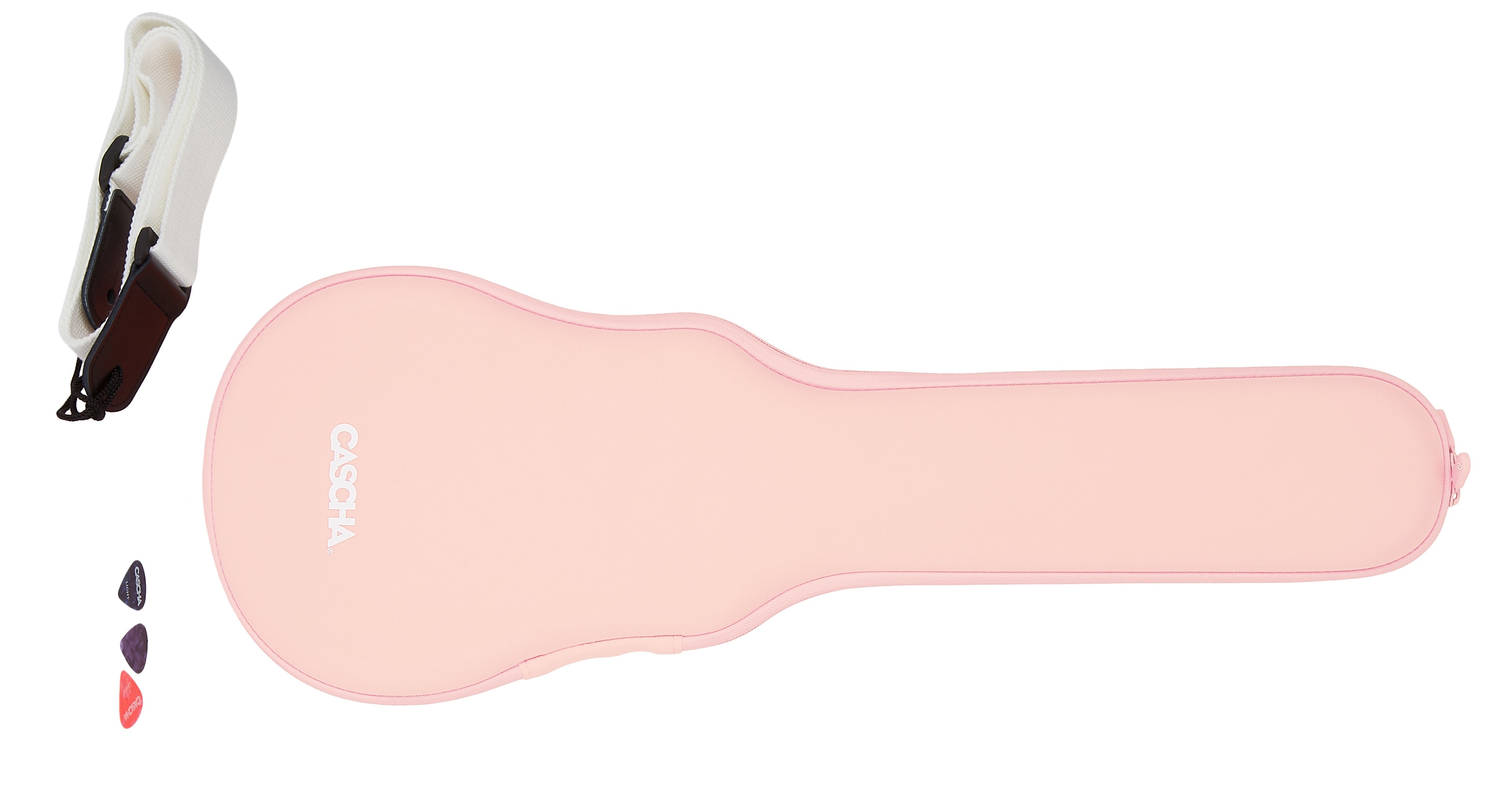 Cascha HH 2288 Carbon Fibre Ukulele Set Pink (obrázek 7)
