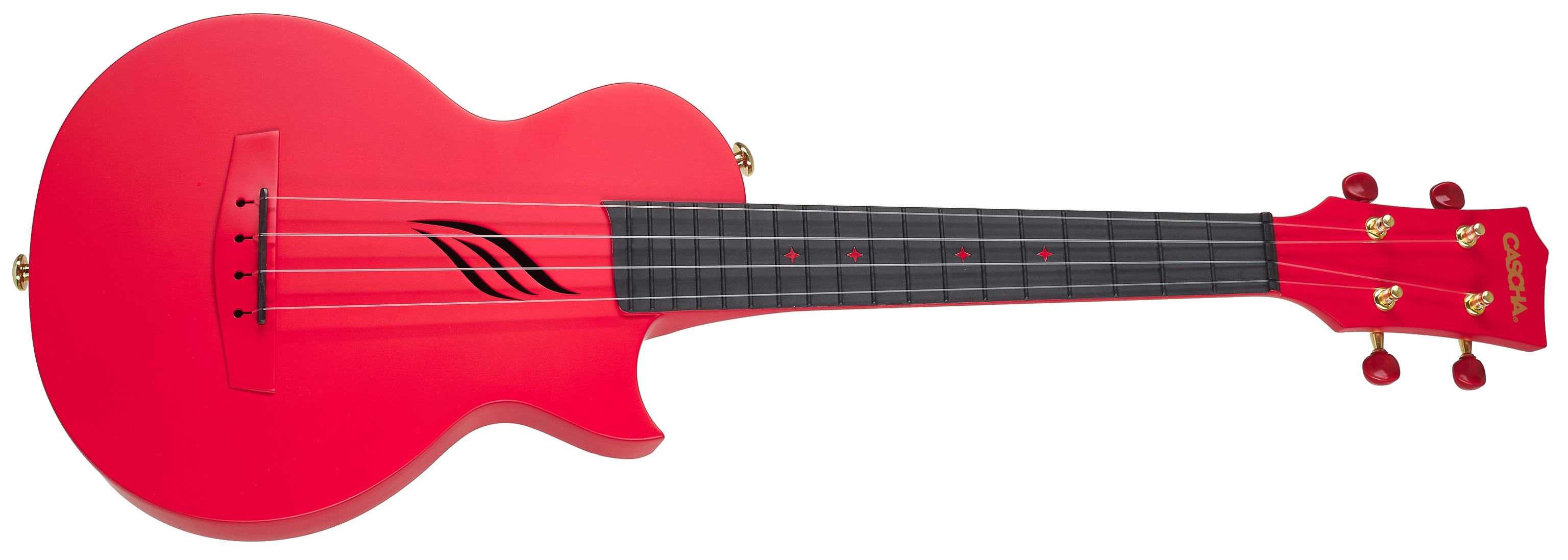 Levně Cascha HH 2280 Carbon Fibre Ukulele Set Red