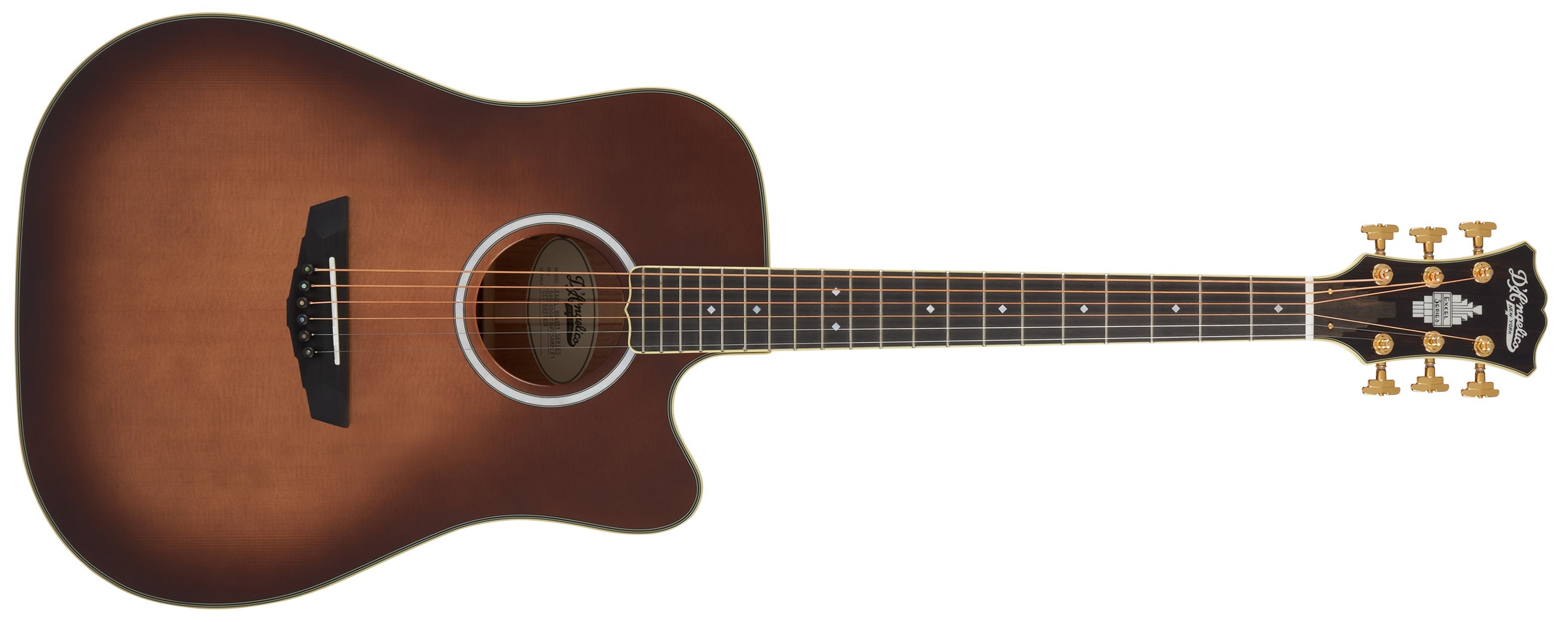 Levně D'Angelico Bowery Dreadnought CE Autumn Burst