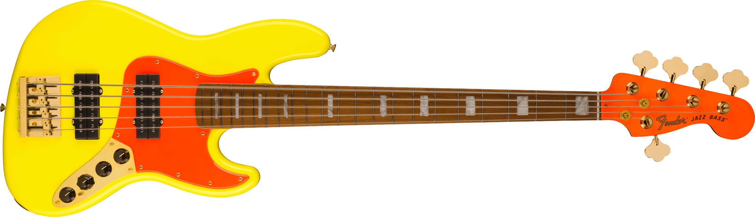 Levně Fender MonoNeon Jazz Bass® V Neon Yellow