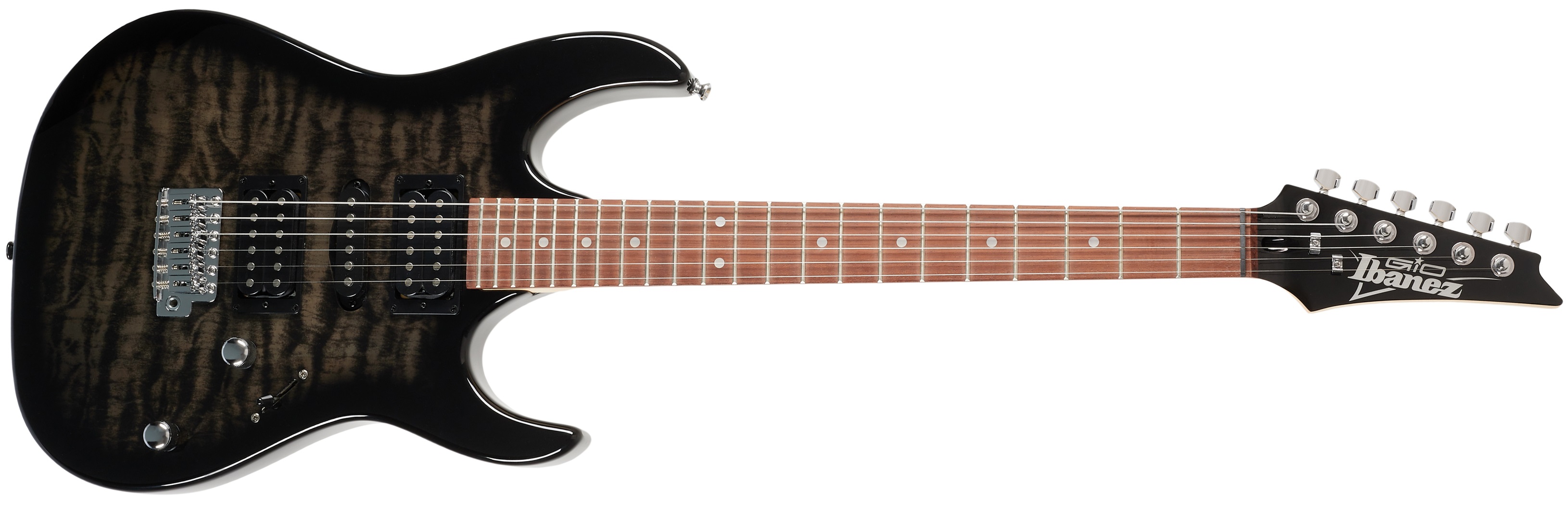 Ibanez GRX70QA Transparent Black Sunburst