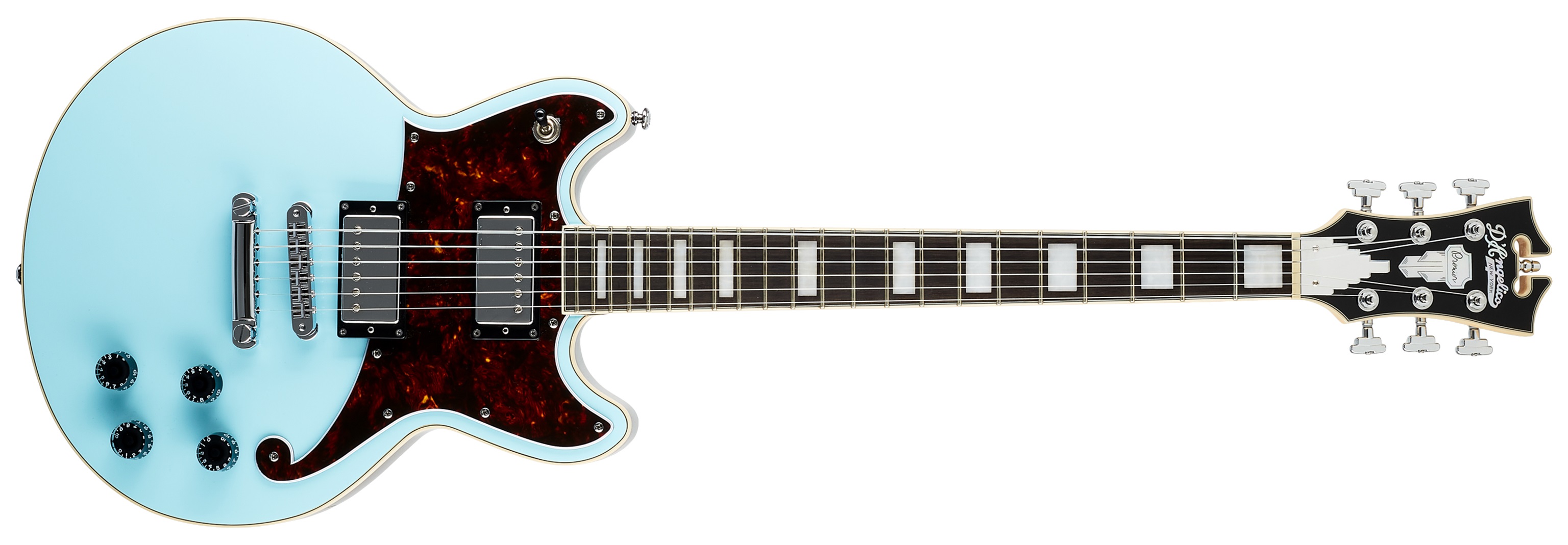 Levně D'Angelico Double Cutaway Solid Body Sky Blue