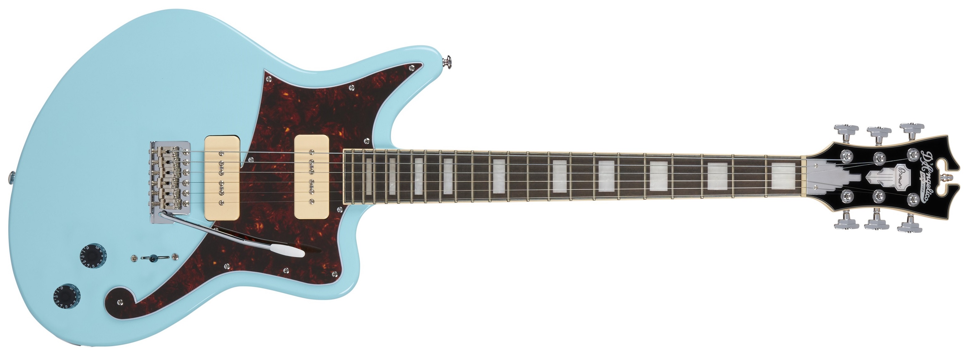 Levně D'Angelico Offset Solid Body Sky Blue