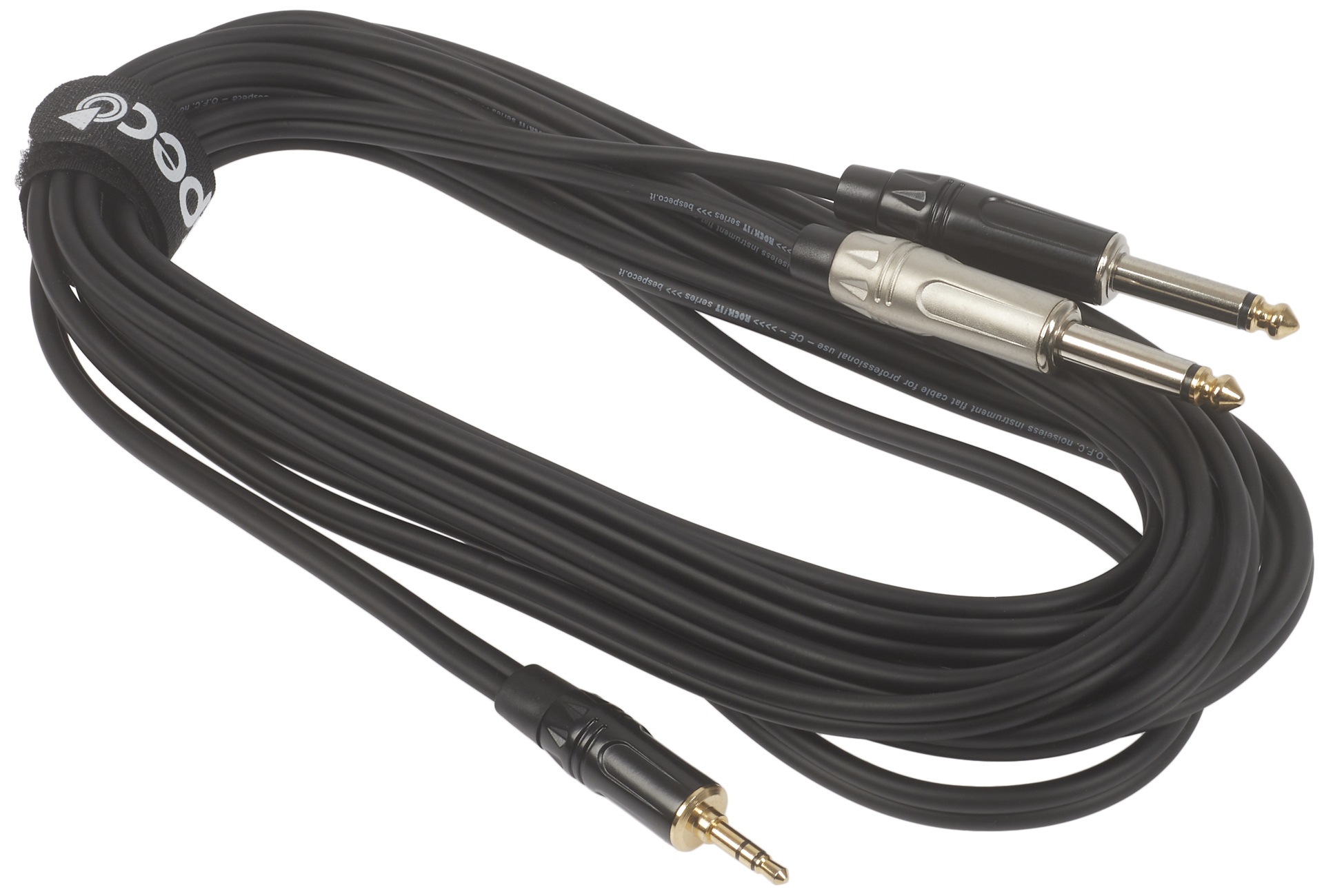 Bespeco ROCKIT Interlink Cable Jack 3,5 TRS - 2x Jack Mono 5 m (obrázek 3)