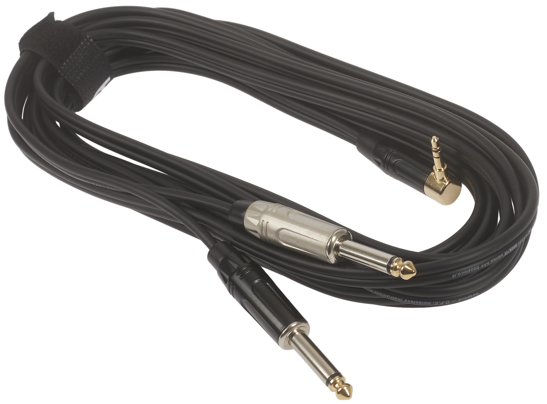 Bespeco ROCKIT Interlink Cable Jack 3,5 TRS M 90° - 2x Jack TS 5 m (obrázek 3)