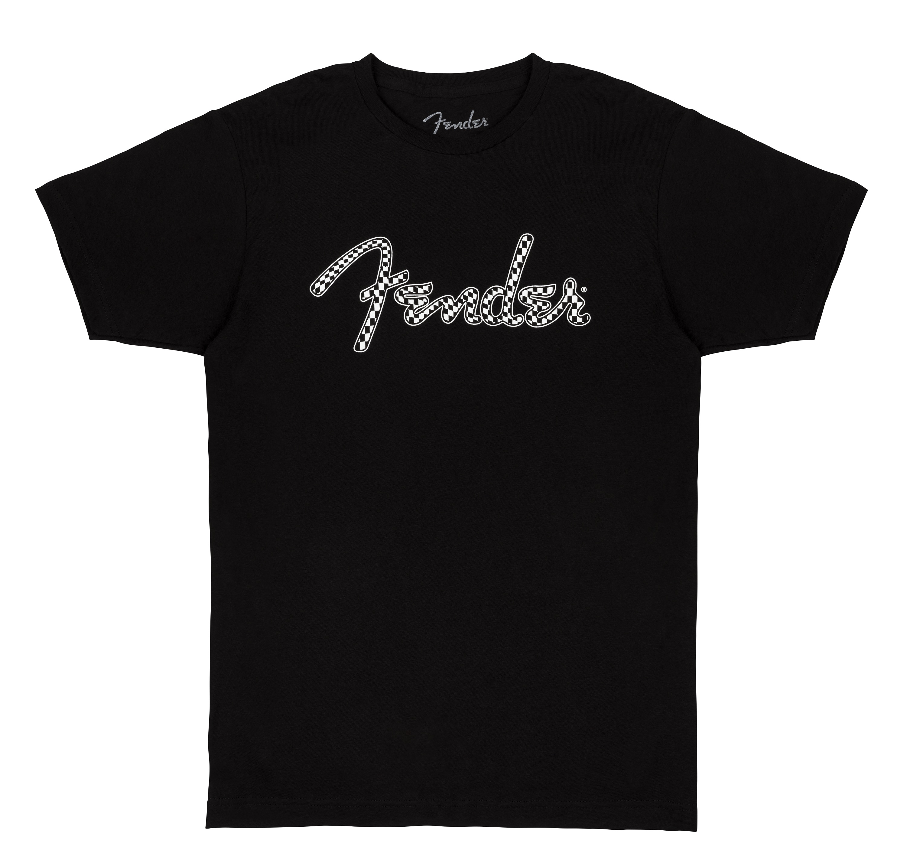 Levně Fender Spaghetti Wavy Checker Logo Tee Black S