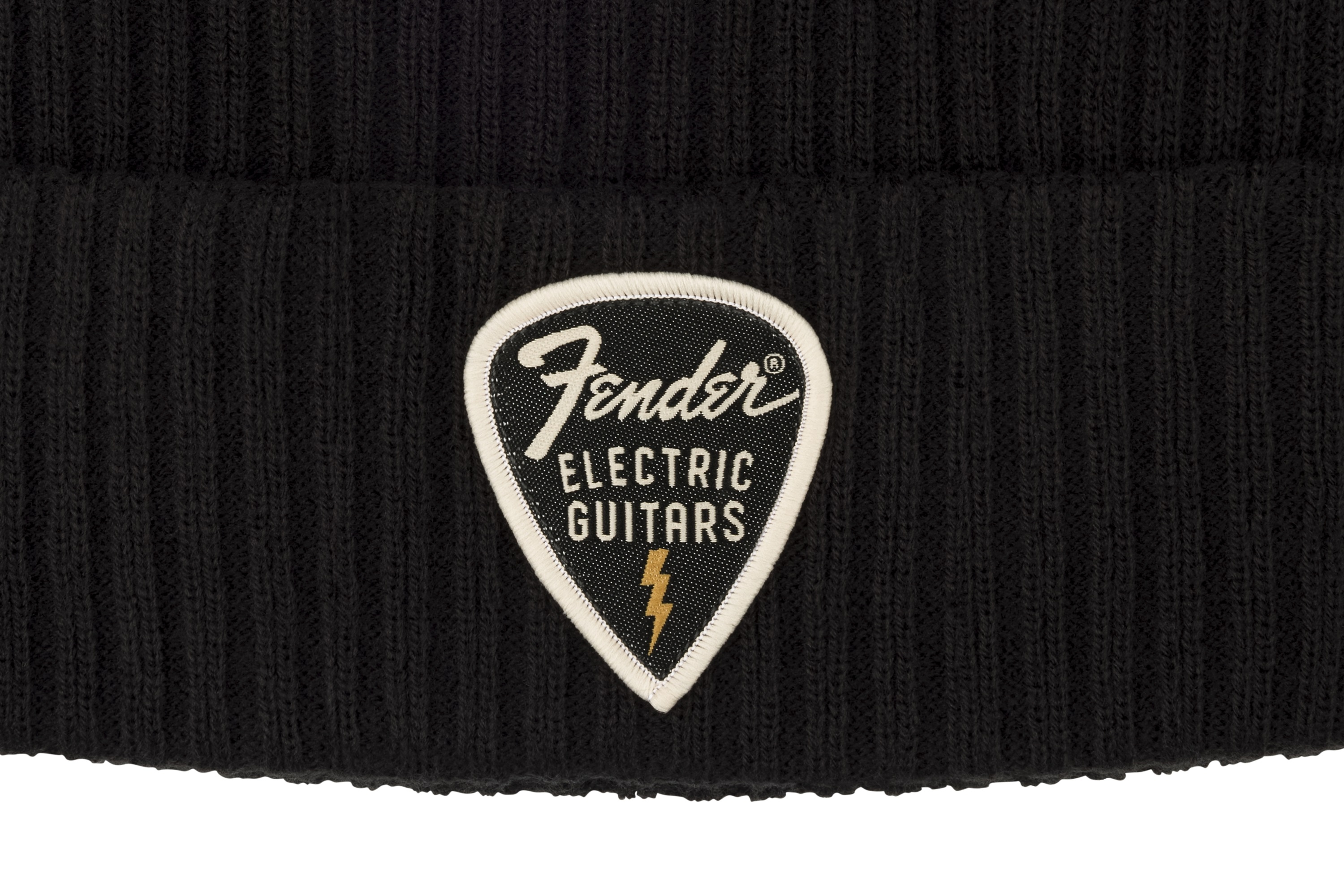 Fender Pick Patch Ribbed Beanie Black (obrázek 3)