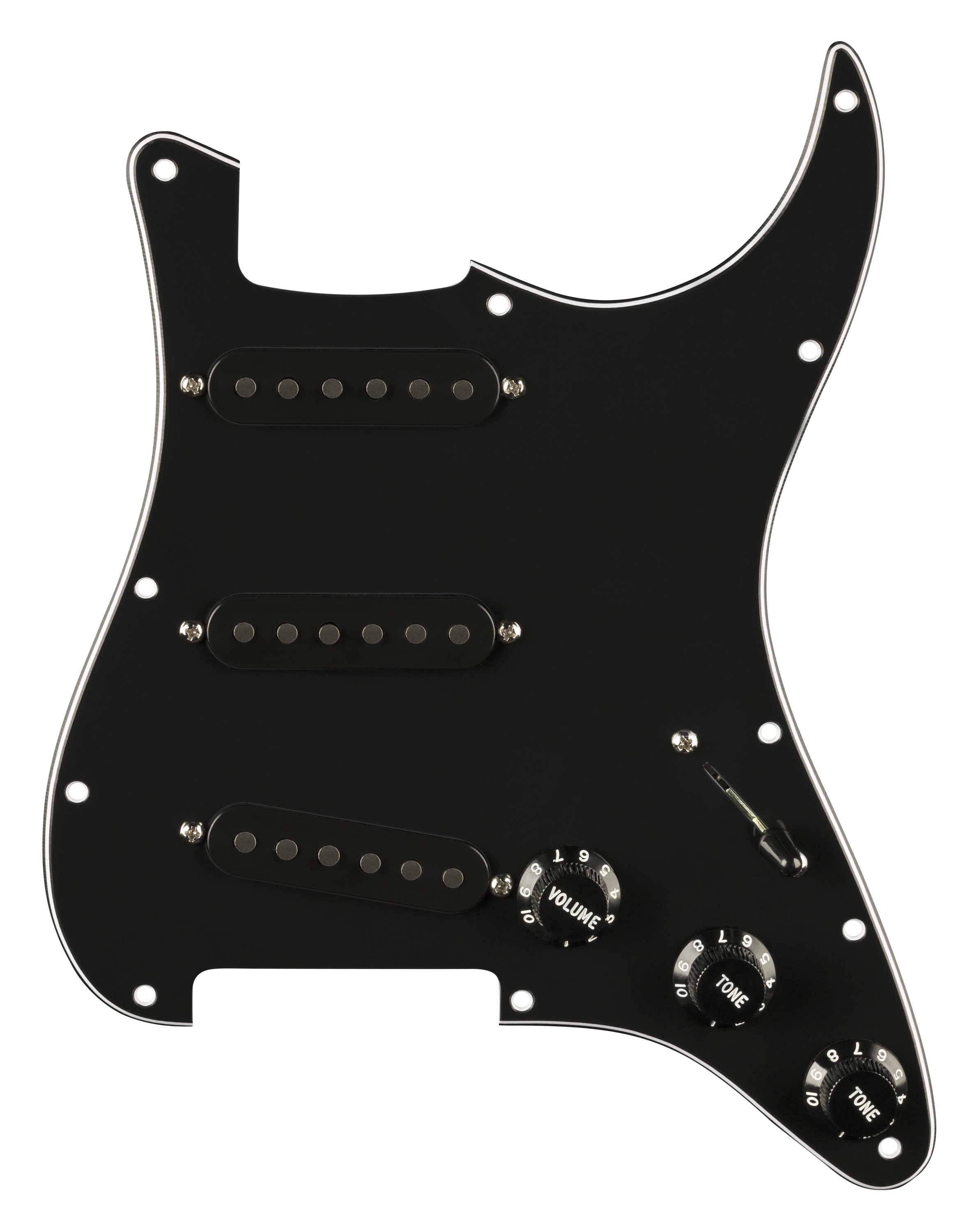 Levně Fender Pre-Wired Strat Pickguard, Pure Vintage '65 w/RWRP Middle, Blac