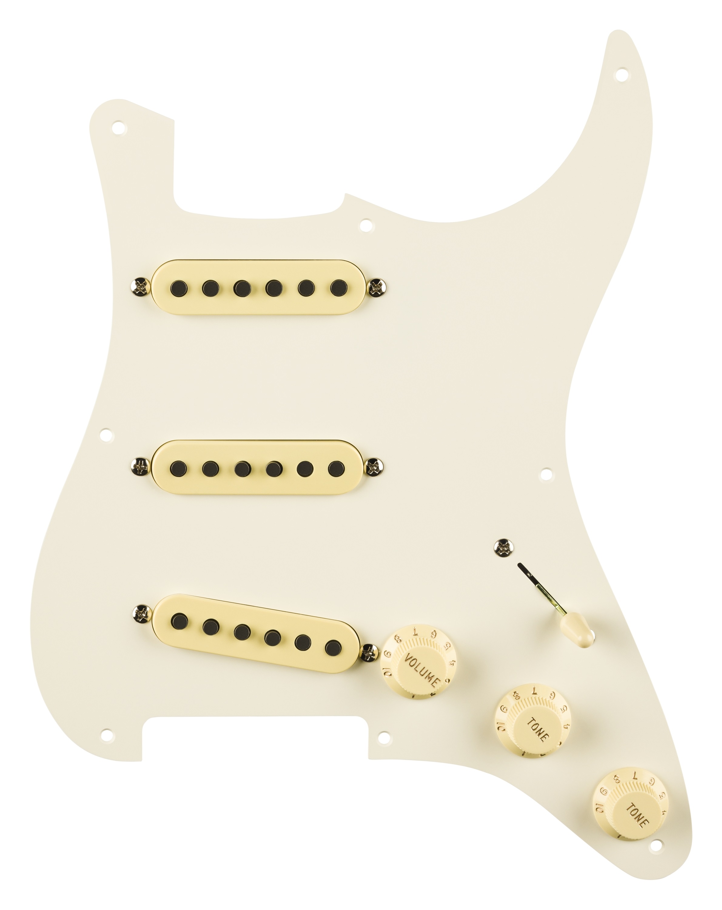 Levně Fender Pre-Wired Strat Pickguard, Eric Johnson Signature, Parchment 8
