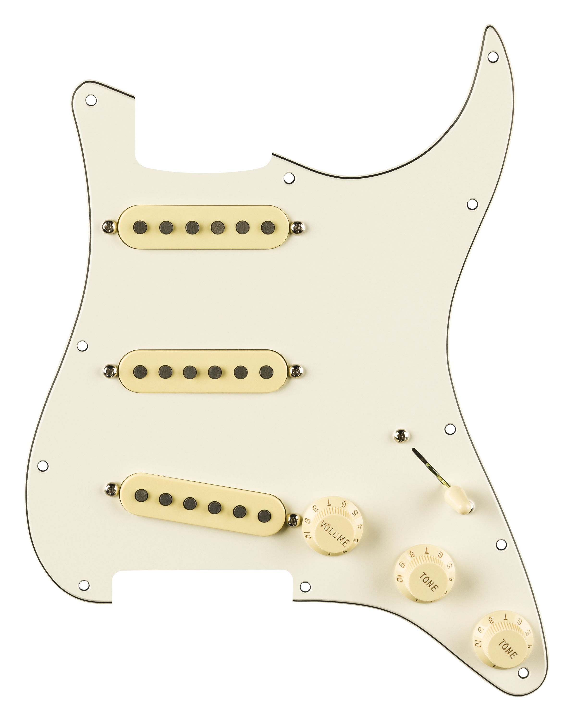 Levně Fender Pre-Wired Strat Pickguard, Eric Johnson Signature, Parchment 11
