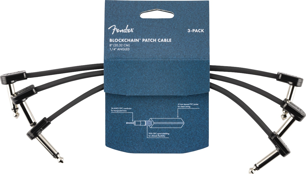 Fender Blockchain 4" Patch Cable, 3-Pack (obrázek 5)