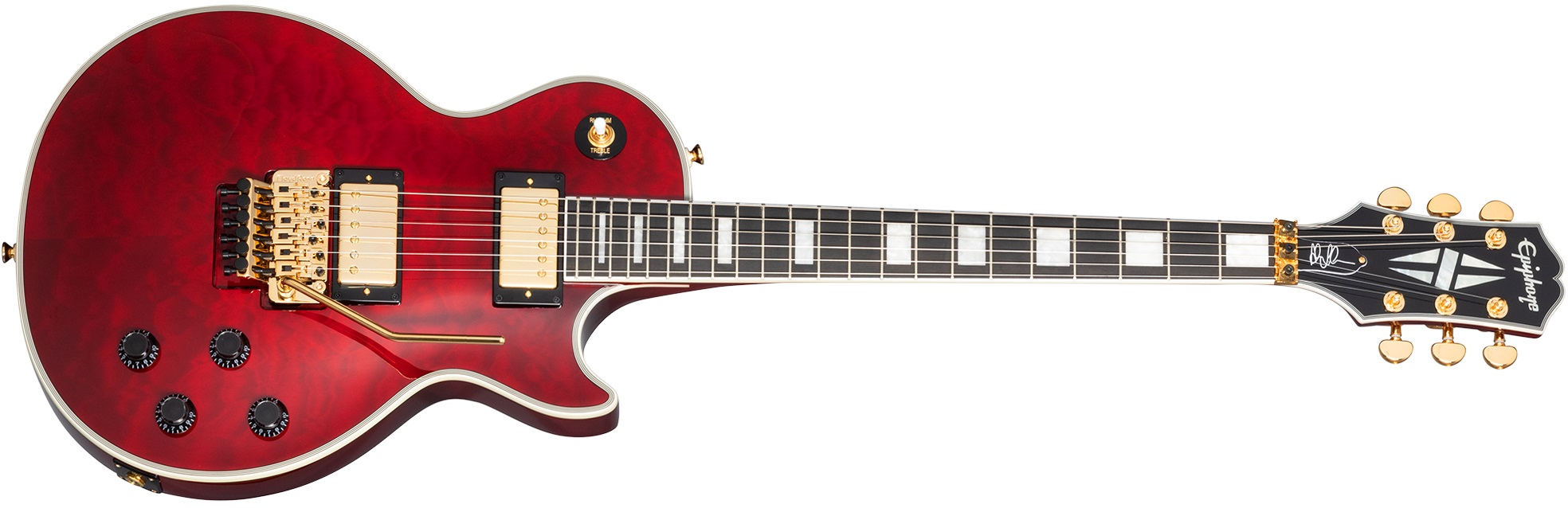 Levně Epiphone Alex Lifeson Les Paul Custom Axcess Ruby