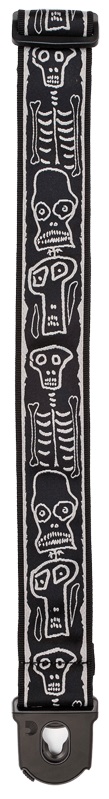 D'Addario Joe Satriani Planet Lock Guitar Strap Skull n' Bones (obrázek 3)