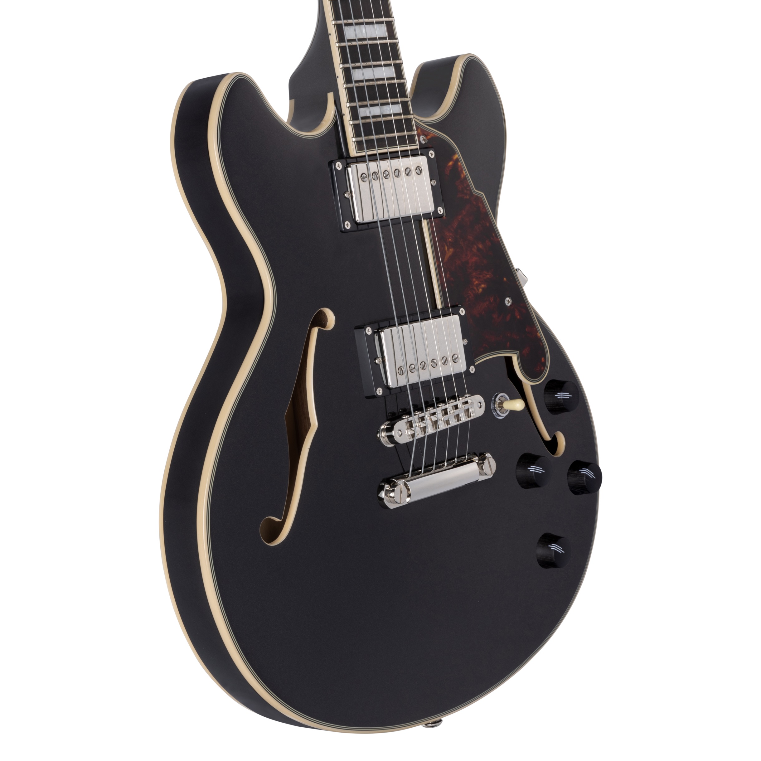D'Angelico Premier Mini DC Double Cutaway Stop-Bar Tailpie CE Black Fl (obrázek 4)