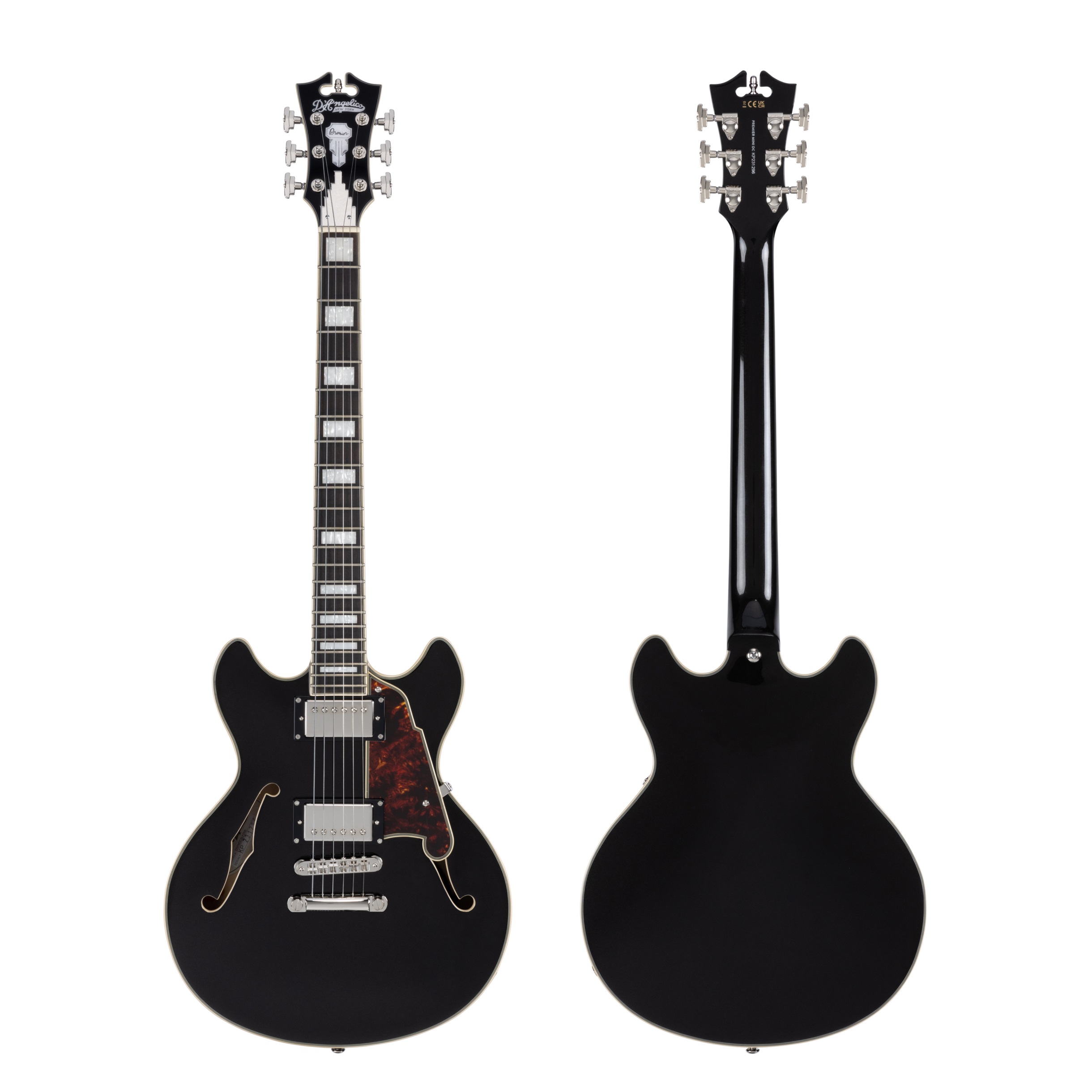 D'Angelico Premier Mini DC Double Cutaway Stop-Bar Tailpie CE Black Fl (obrázek 6)