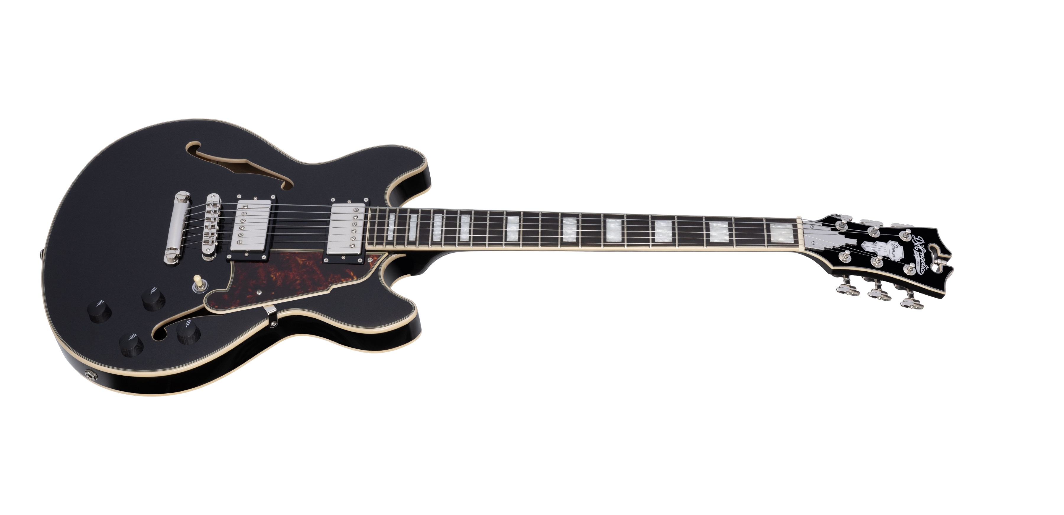D'Angelico Premier Mini DC Double Cutaway Stop-Bar Tailpie CE Black Fl (obrázek 3)