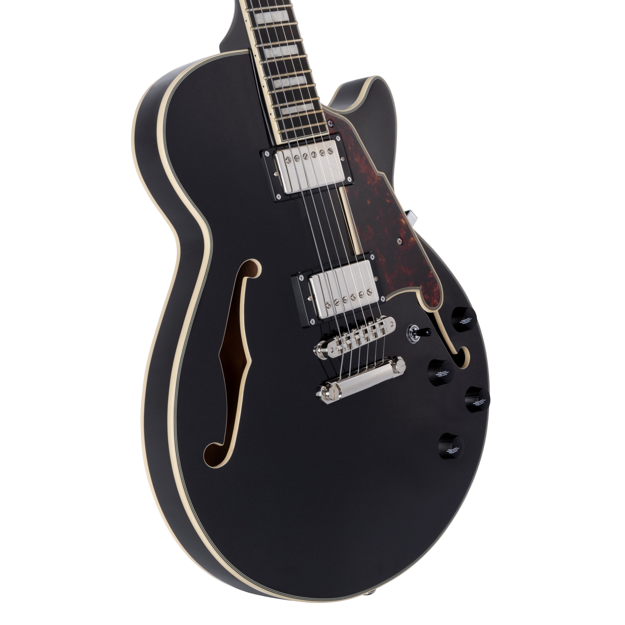 D'Angelico Premier SS Single Cutaway Stop-Bar Tailpie CE Black Flake ( (obrázek 4)