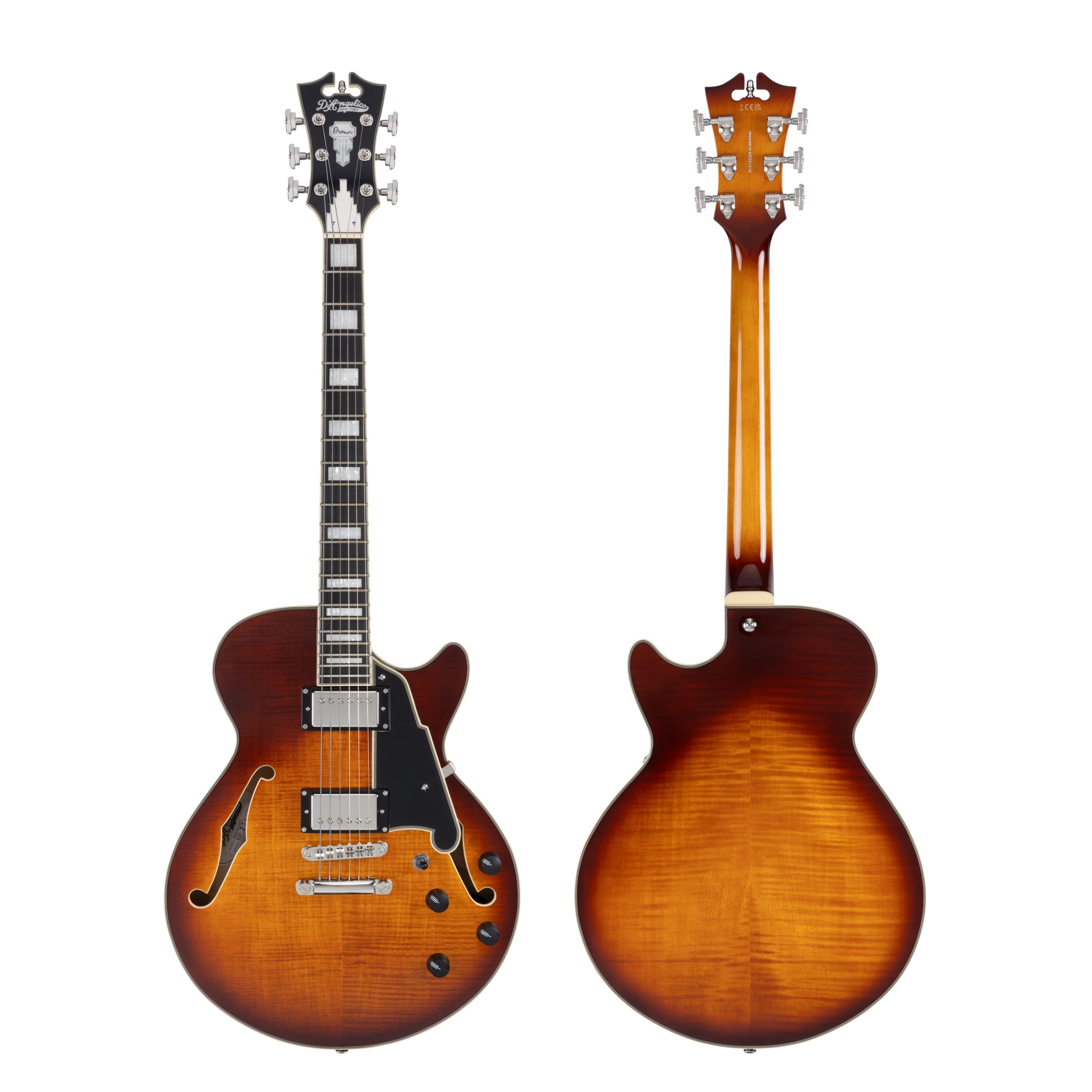 D'Angelico Premier SS Single Cutaway Stop-Bar Tailpie CE Dark ICEd Tea (obrázek 6)