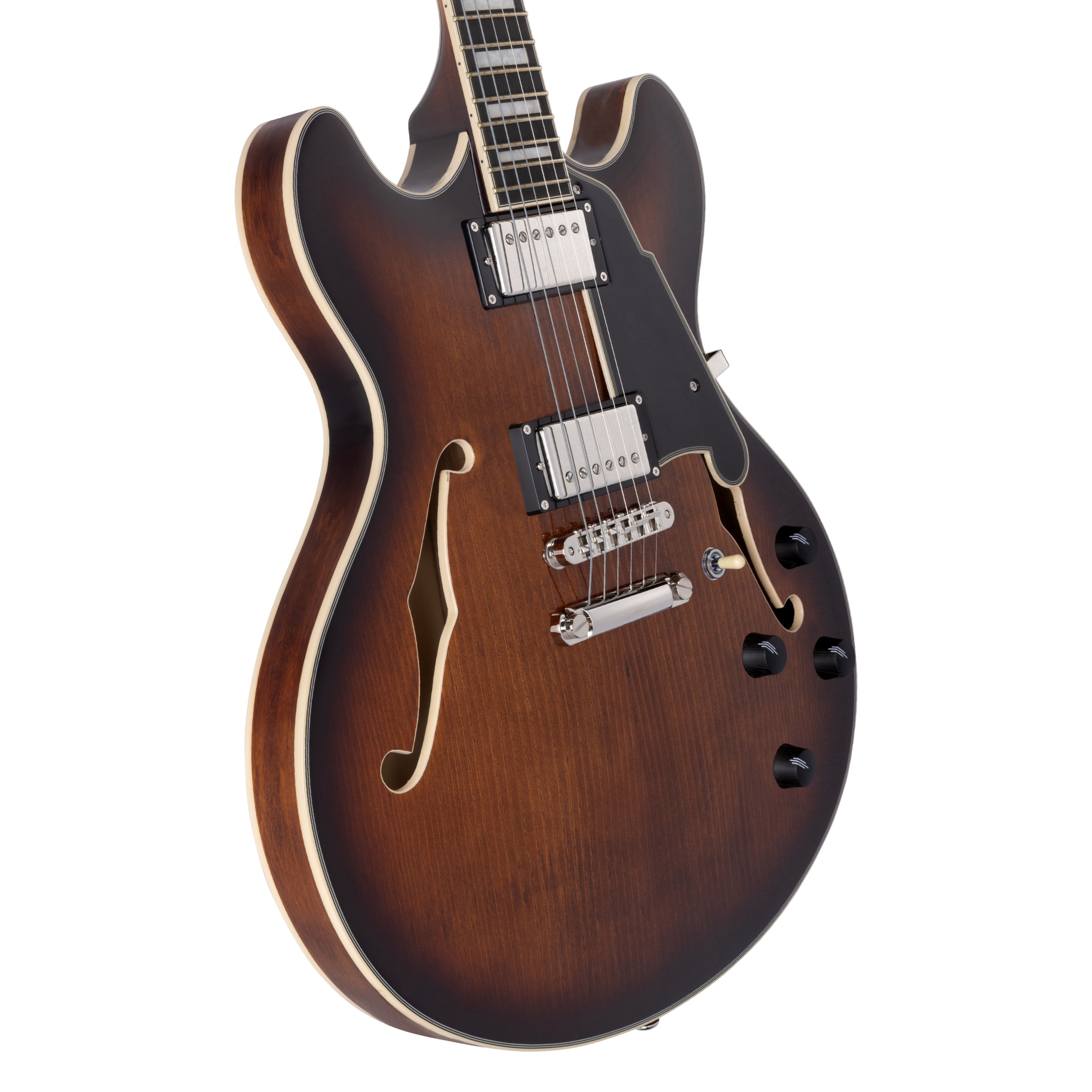 D'Angelico Premier DC Double Cutaway Stop-Bar Tailpie CE Brown Burst (obrázek 4)
