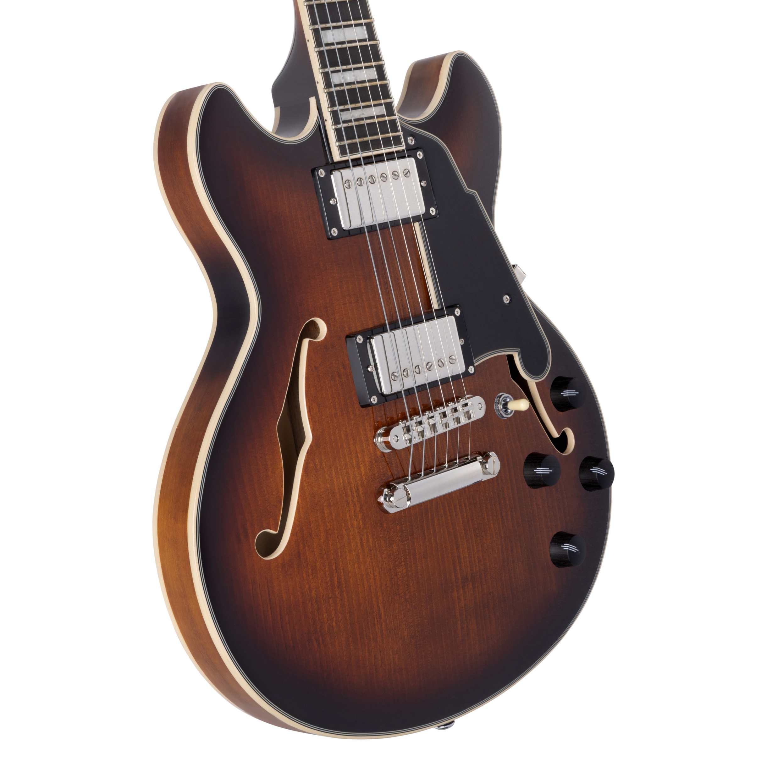 D'Angelico Premier Mini DC Double Cutaway Stop-Bar Tailpie CE Brown Bu (obrázek 4)
