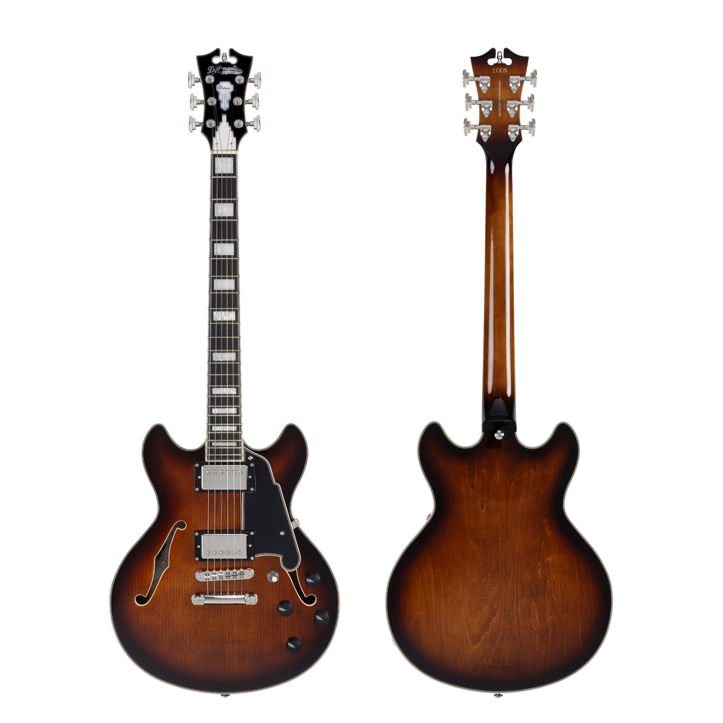 D'Angelico Premier Mini DC Double Cutaway Stop-Bar Tailpie CE Brown Bu (obrázek 6)