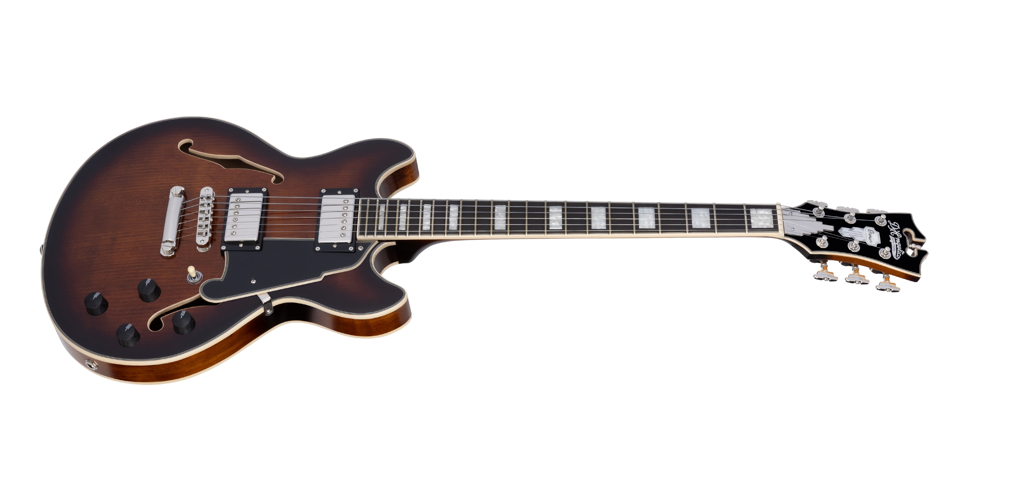 D'Angelico Premier Mini DC Double Cutaway Stop-Bar Tailpie CE Brown Bu (obrázek 3)