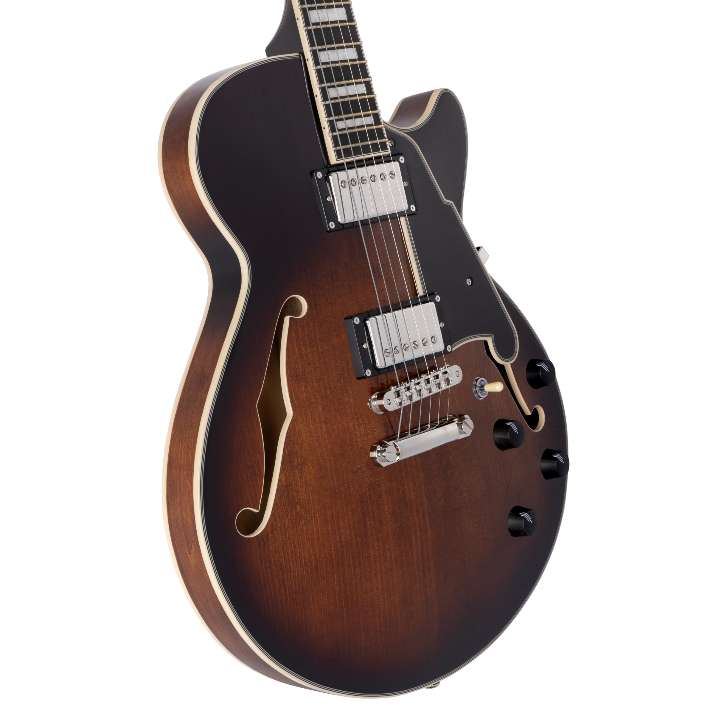 D'Angelico Premier SS Single Cutaway Stop-Bar Tailpie CE Brown Burst (obrázek 4)