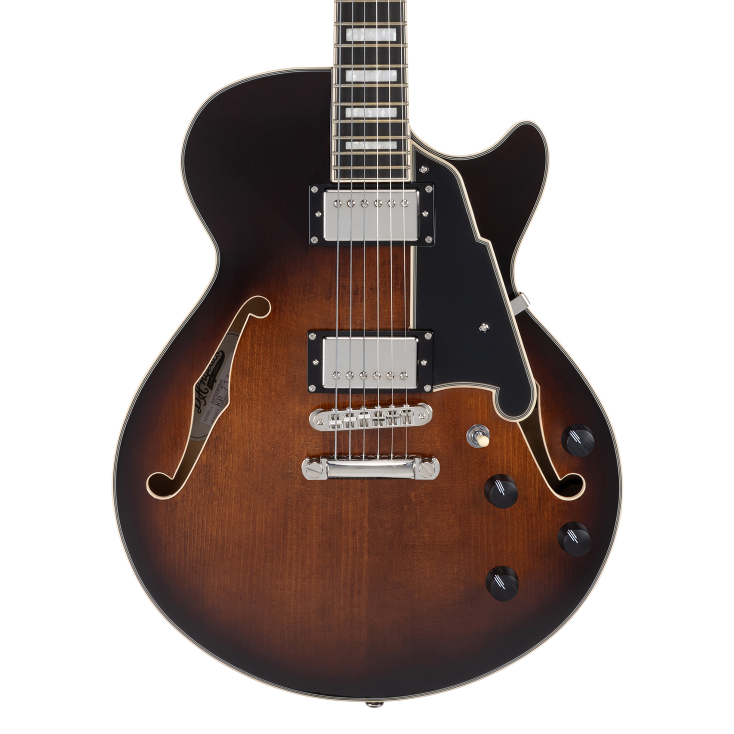 D'Angelico Premier SS Single Cutaway Stop-Bar Tailpie CE Brown Burst (obrázek 5)