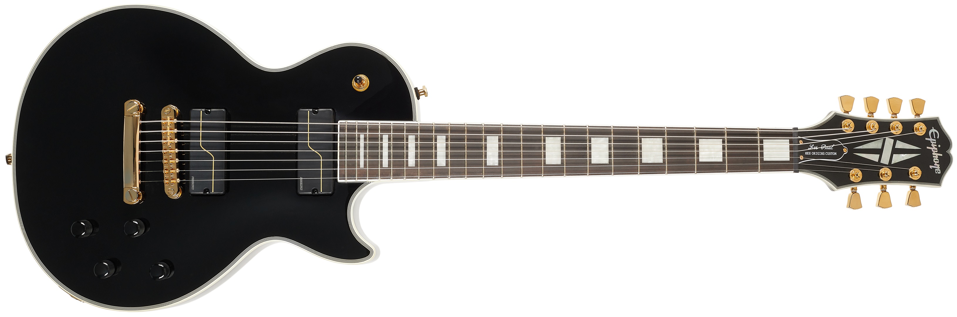 Levně Epiphone Matt Heafy Origins Les Paul Custom 7-String Ebony