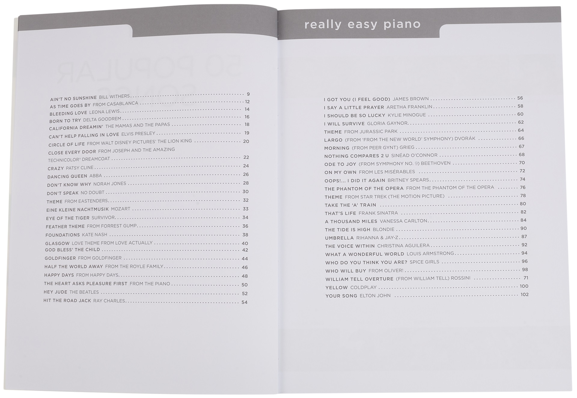 MS Really Easy Piano: 50 Popular Songs (obrázek 3)