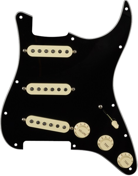 Levně Fender Pre-Wired Pickguard, Strat SSS 57/62 BWB