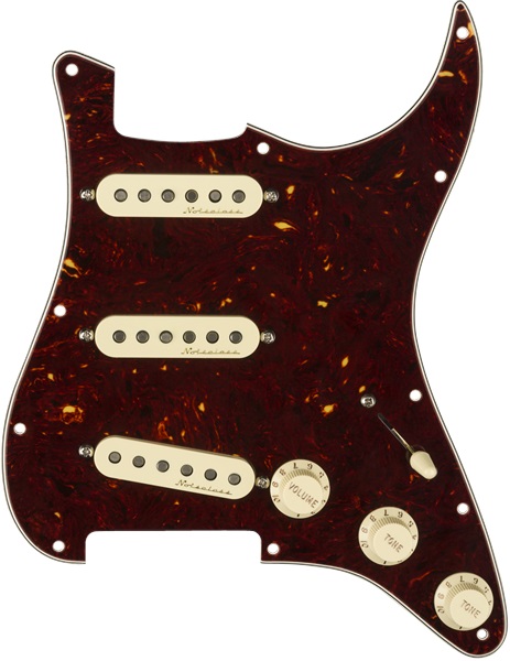 Levně Fender Pre-Wired Pickguard, Strat SSS V NSLS SHELL