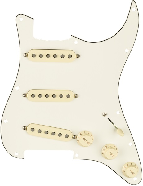 Levně Fender Pre-Wired Pickguard, Strat SSS TX MEX WBW