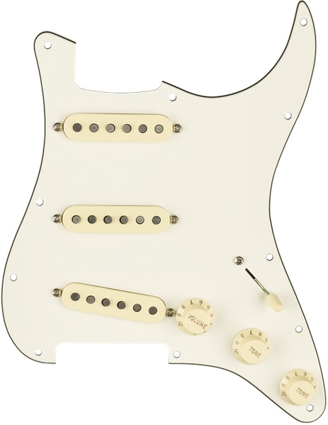 Levně Fender Pre-Wired Pickguard, Strat SSS TX SPC WBW