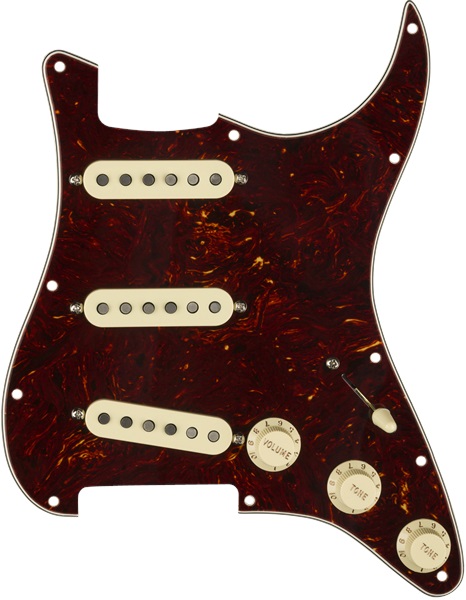 Levně Fender Pre-Wired Pickguard, Strat SSS FAT 50'S SHELL