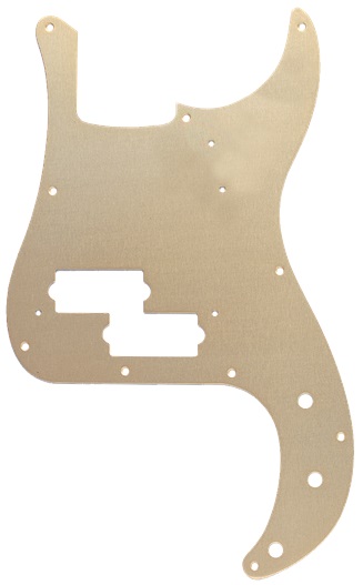 Levně Fender Pickguard, '57 Precision Bass, 10-Hole Mount, Gold Anodized, 1-