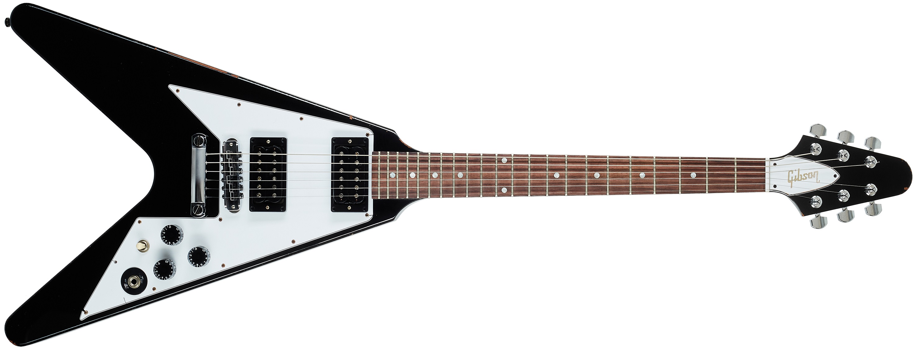 Levně Gibson Custom 1979 Flying V Kirk Hammett Ebony Murphy Lab Replica Aged