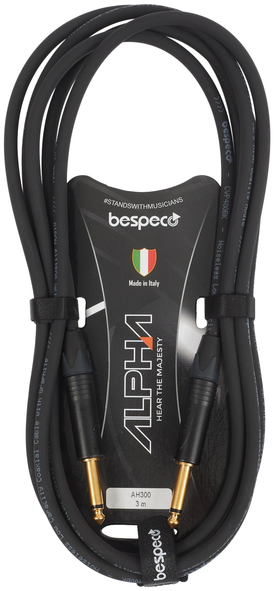 Levně Bespeco Alpha Instrument Cable Neutrik 3 m