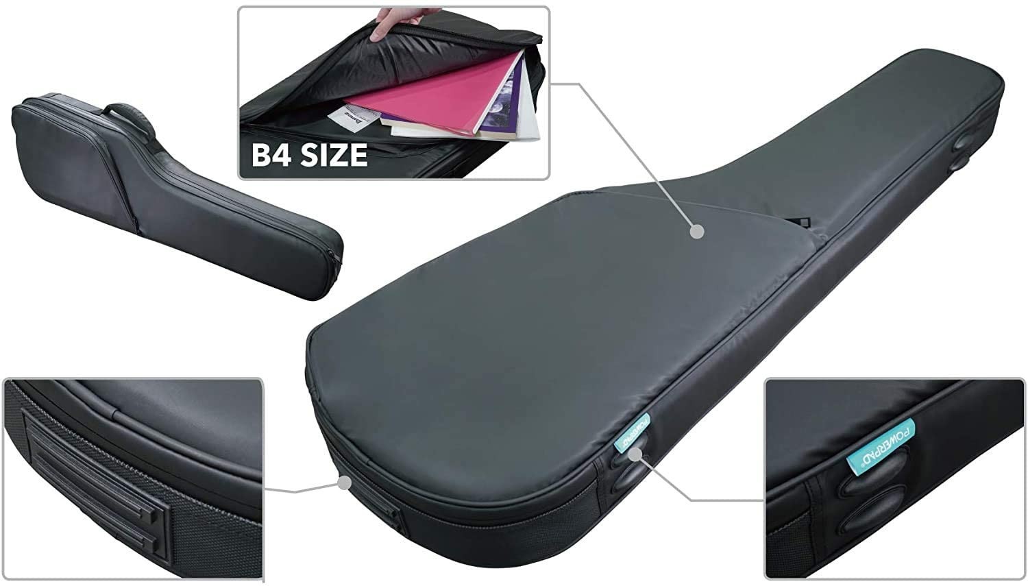 Ibanez POWERPAD ULTRA Gig Bag E-Guitar - Charcoal Gray (obrázek 9)