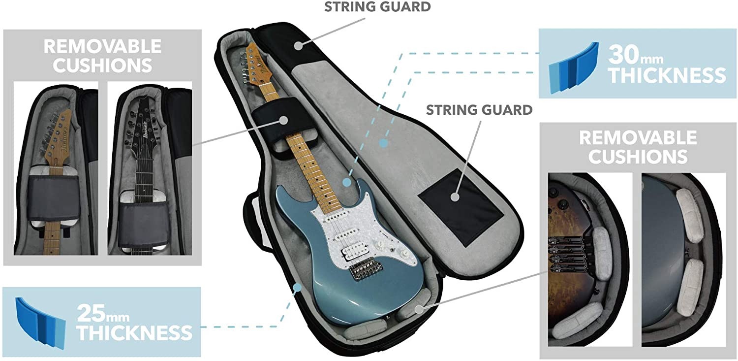 Ibanez POWERPAD ULTRA Gig Bag E-Guitar - Charcoal Gray (obrázek 10)