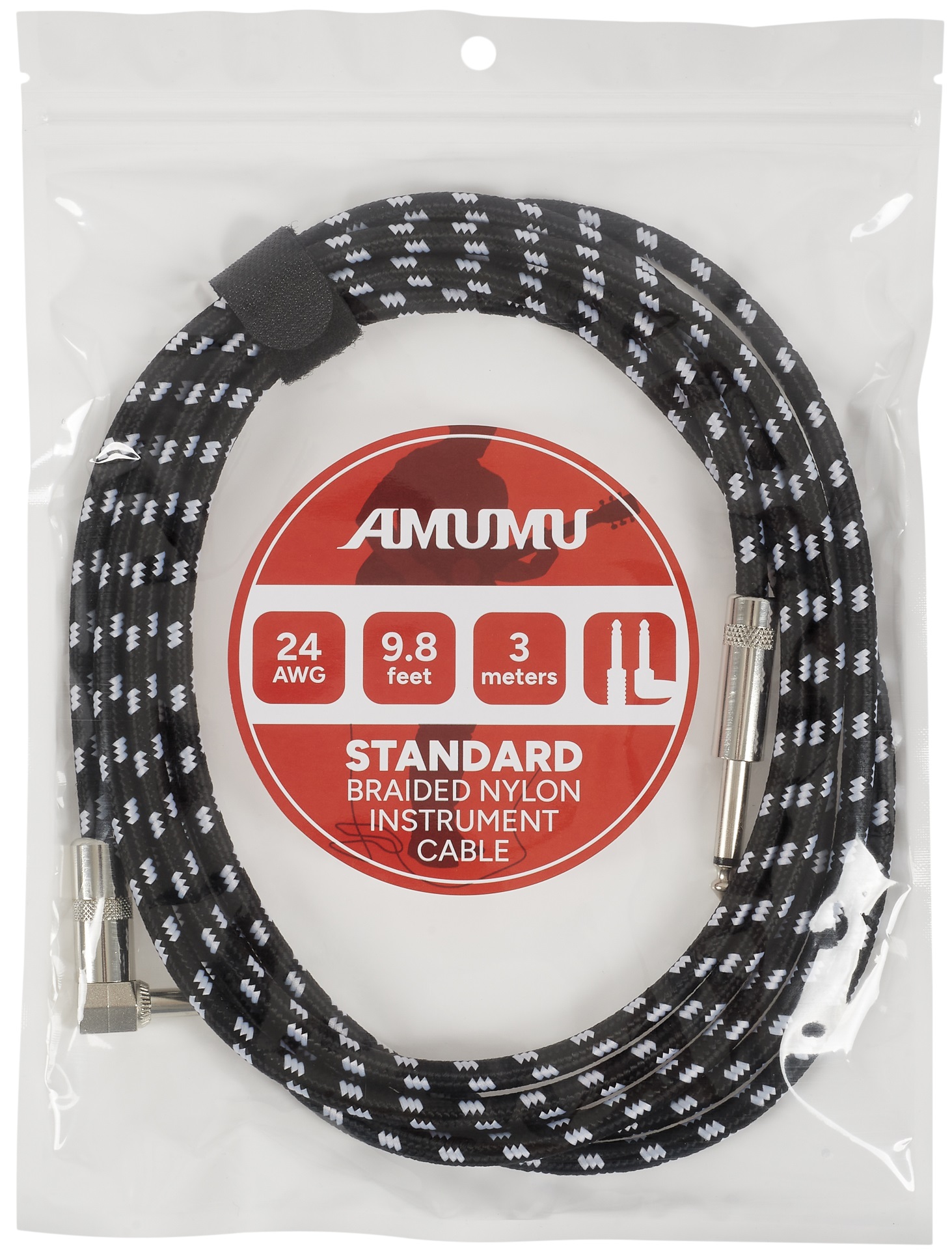 Levně Amumu S30W-SA-3M Braided Nylon Instrument Cable