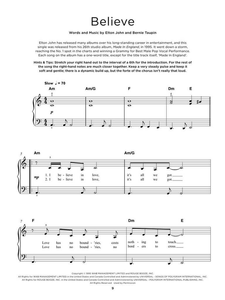 MS Really Easy Piano: 40 Elton John Songs (obrázek 5)