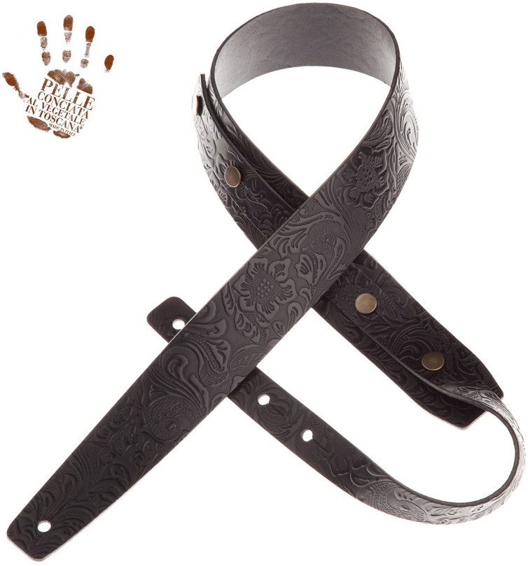 Levně Magrabò Buttons BC Embossed Flores Black 5 cm