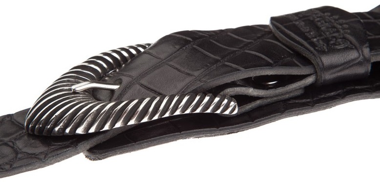 Magrabò Twin Buckle TC Embossed Crocodile Black 7 cm (obrázek 3)