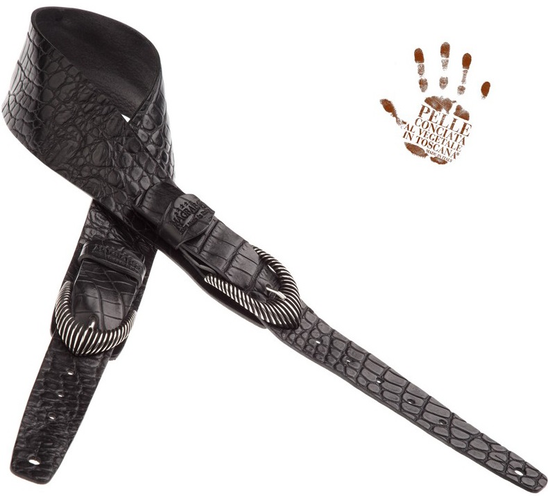 Magrabò Twin Buckle TC Embossed Crocodile Black 7 cm (obrázek 5)