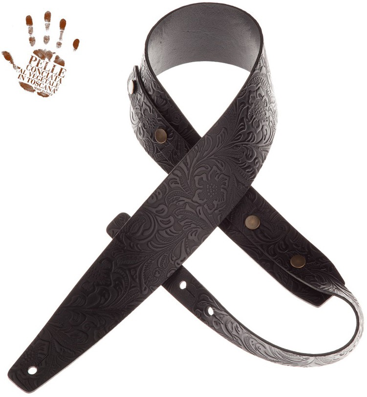 Levně Magrabò Buttons BC Embossed Flores Black 7 cm