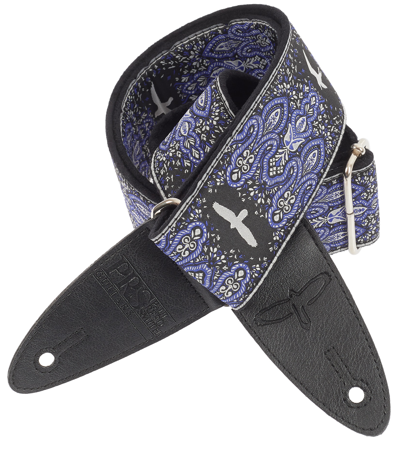 PRS 2" Guitar Strap, Custom Jacquard Birds Fleur, Violet (obrázek 3)