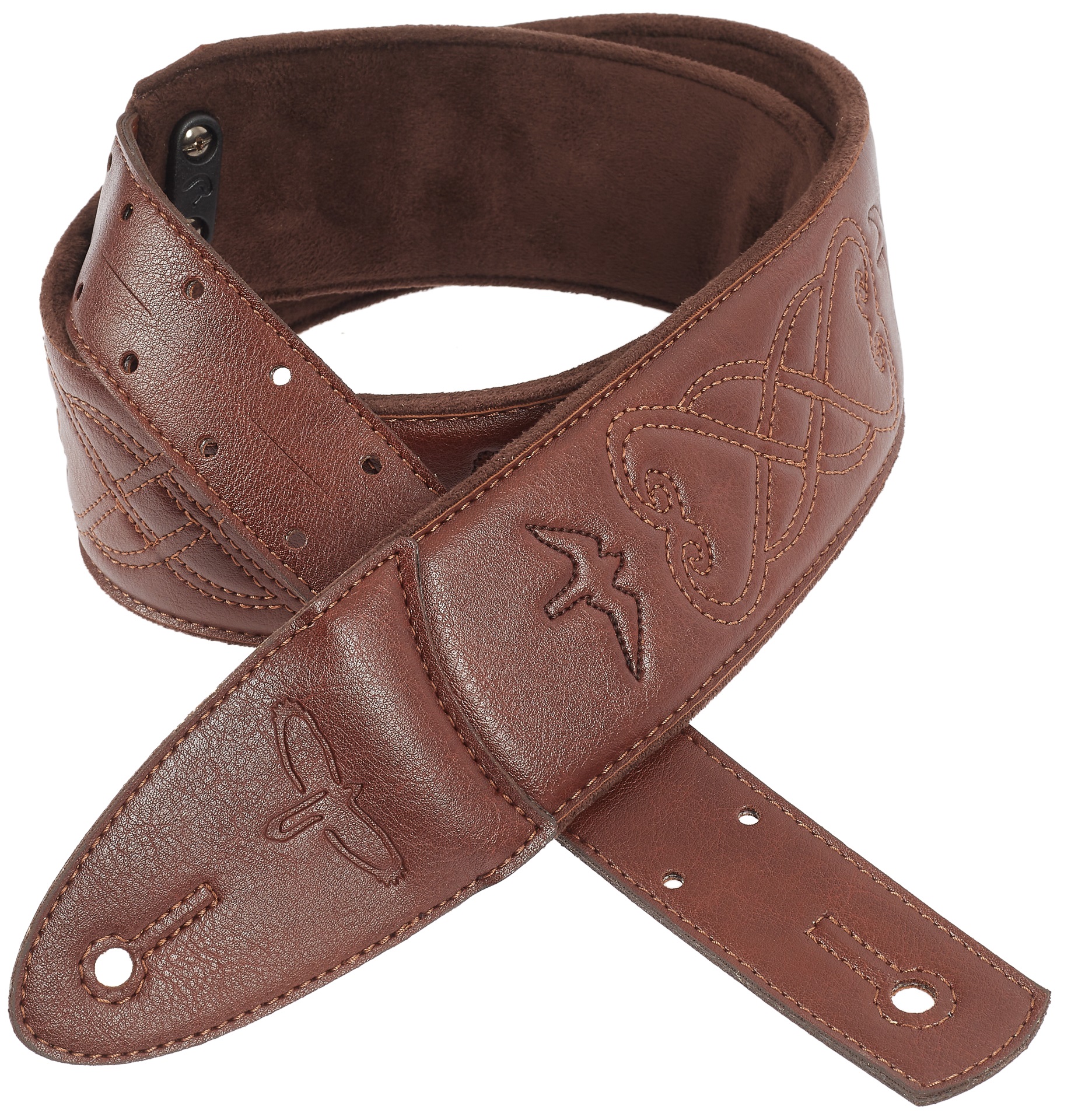 PRS 2.4" Padded Guitar Strap w/RAS, Custom Leather (Faux) Birds, Sangu (obrázek 3)
