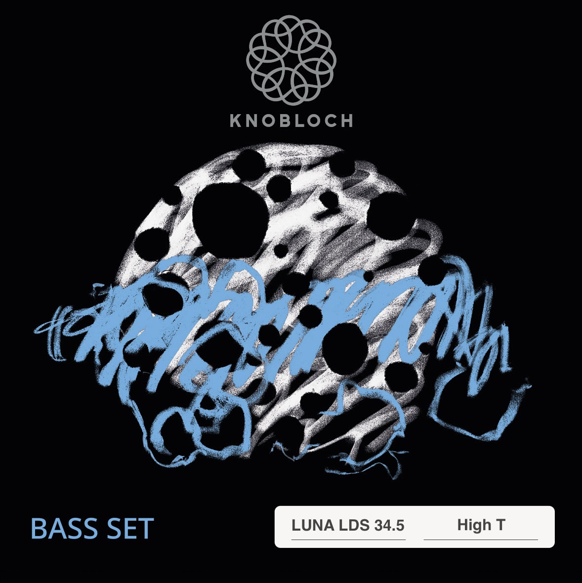 Levně Knobloch LUNA FLAMENCA Double Silver Bass Set High Tension 34.5