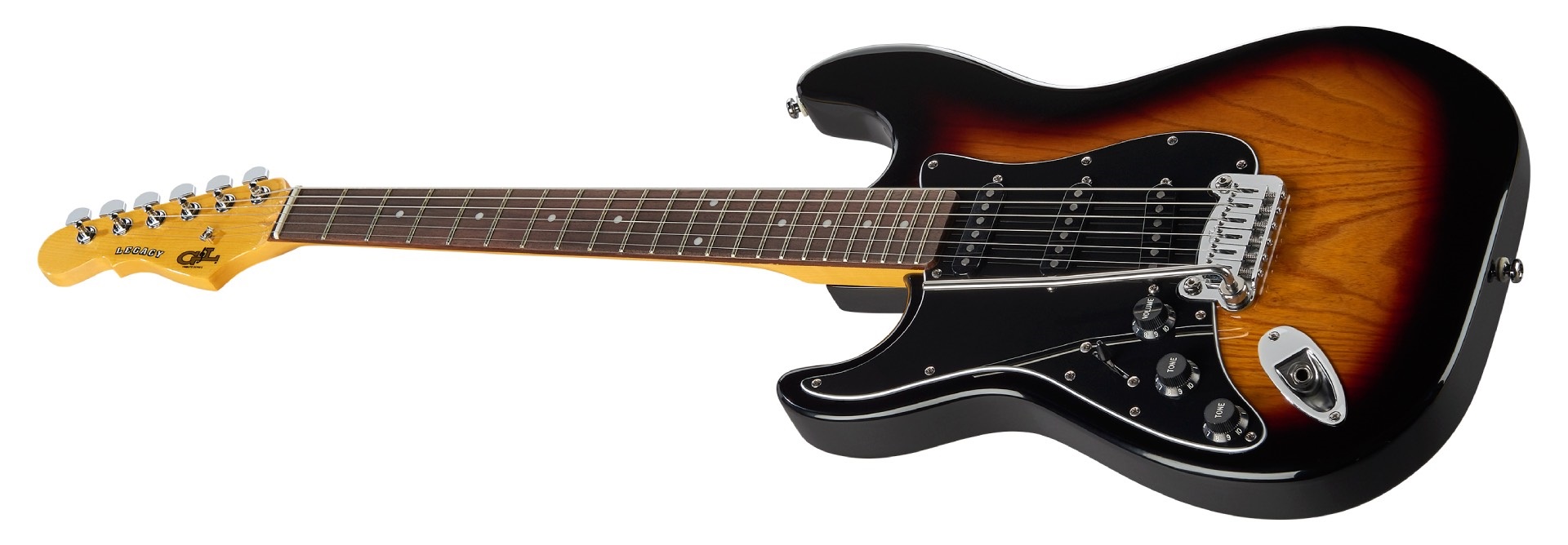 G&L Tribute Legacy Lefty 3-Tone Sunburst RW (obrázek 3)
